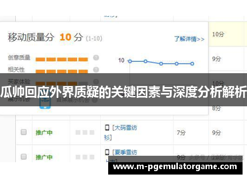 瓜帅回应外界质疑的关键因素与深度分析解析